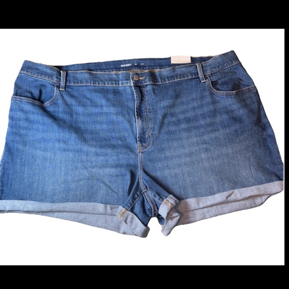 Old Navy Womens Mid Rise Roll Up  Denim Shorts Size 26 Light Wash NWT - Picture 1 of 13
